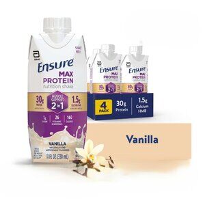Ensure Max 30g Protein Shake Vanilla 4 Pack 2 In 1 💪 Muscle Support 11 Fl Oz